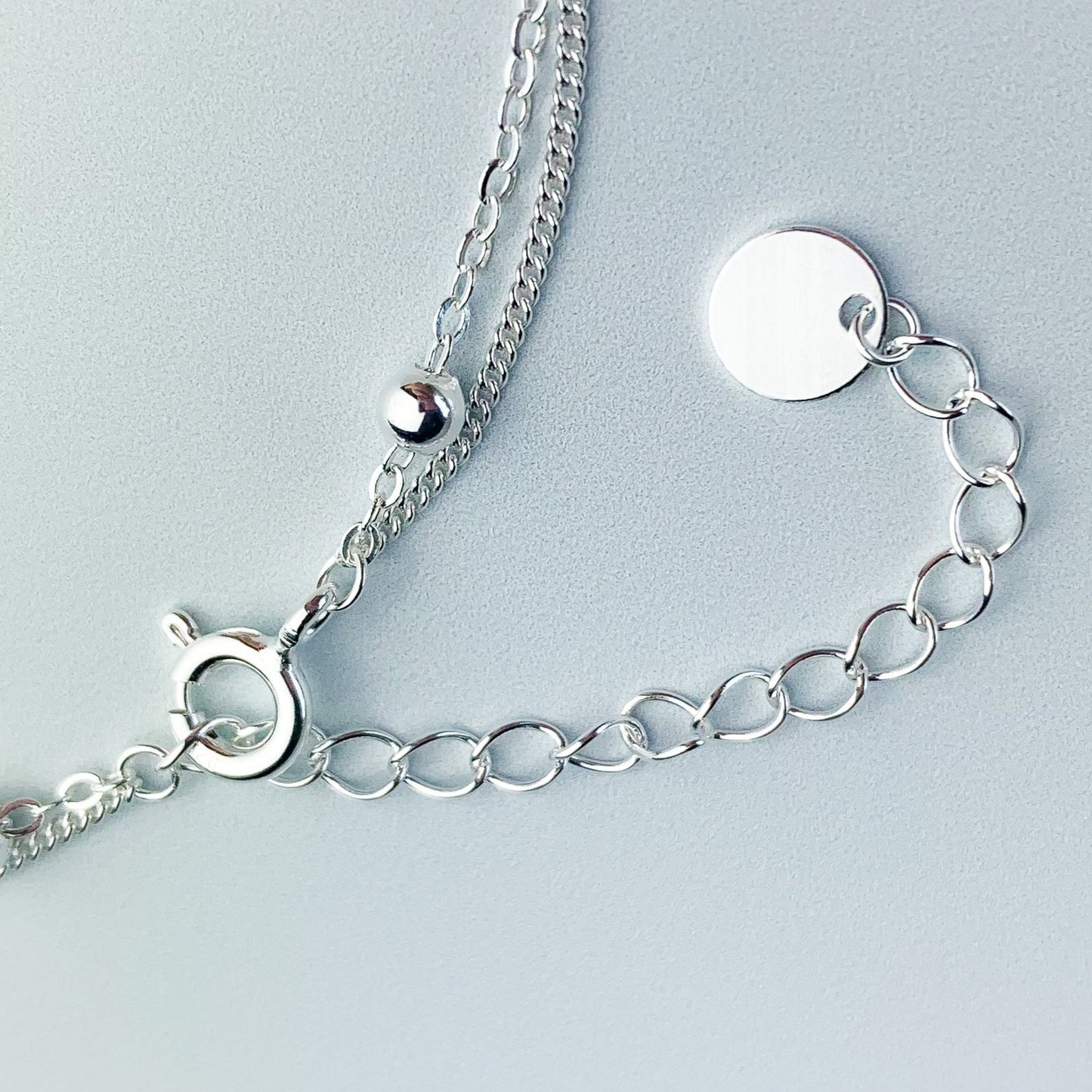 Double Chain and Bead Anklet