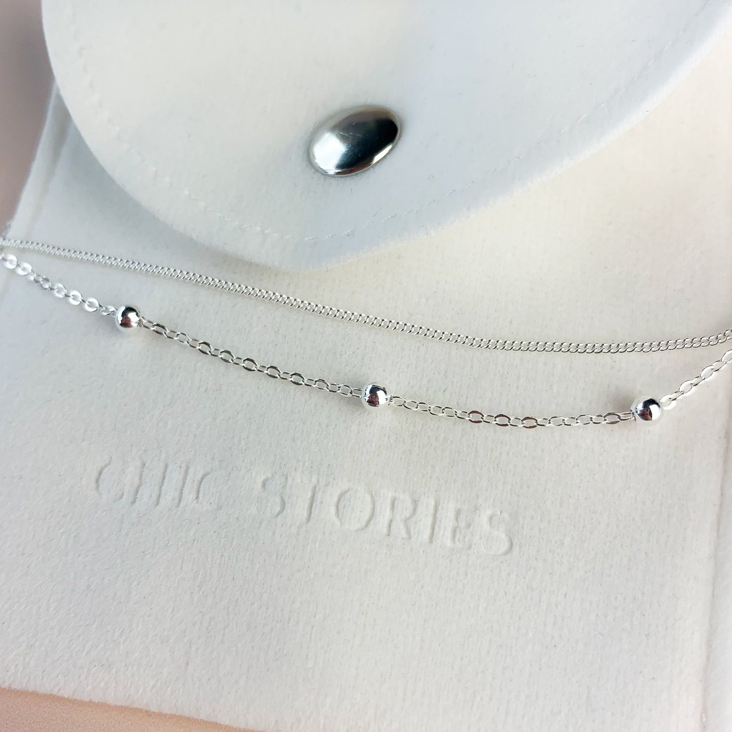 Double Chain and Bead Anklet