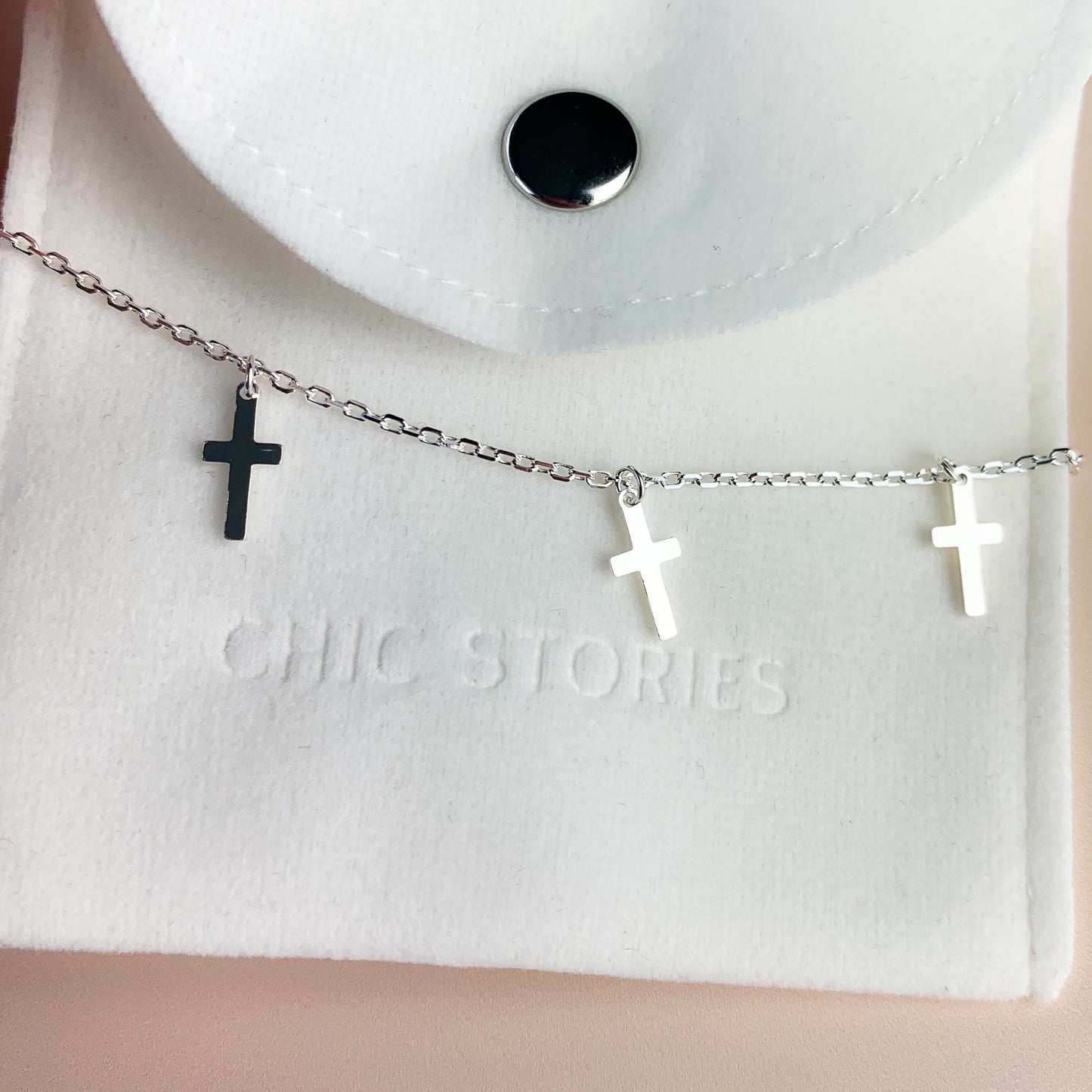 Cross Charm Chain Anklet