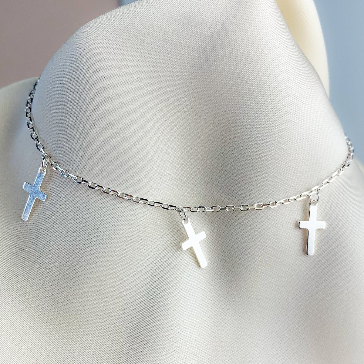 Cross Charm Chain Anklet