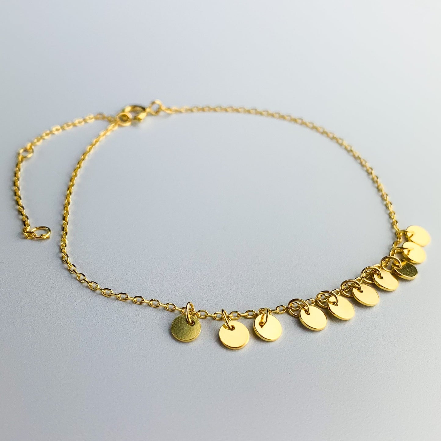 Dangle Disk Charm Bracelet