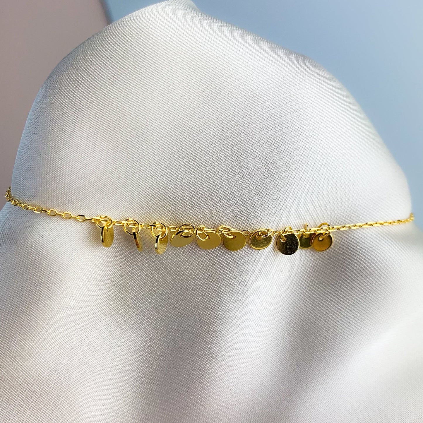 Dangle Disk Charm Bracelet