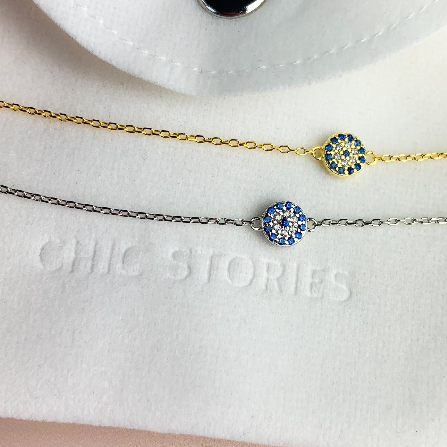 Crystal Evil Eye Charm Bracelet