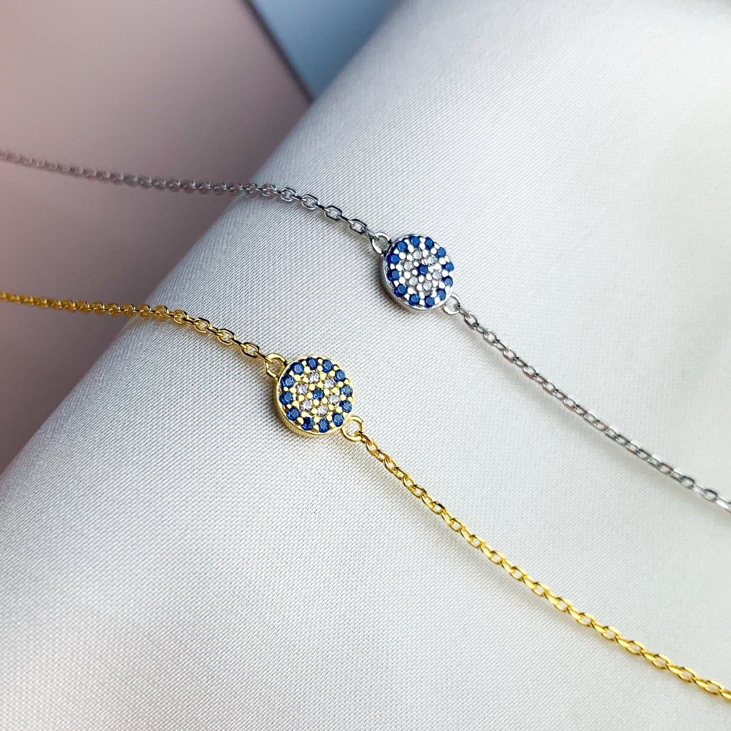 Crystal Evil Eye Charm Bracelet