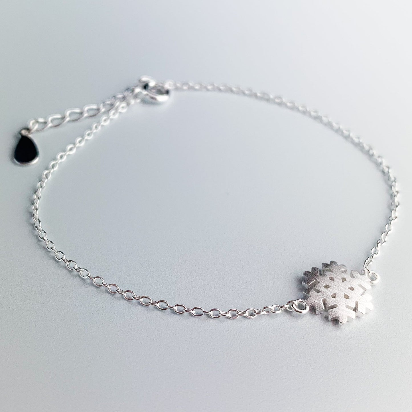 Minimalist Snowflake Charm Bracelet