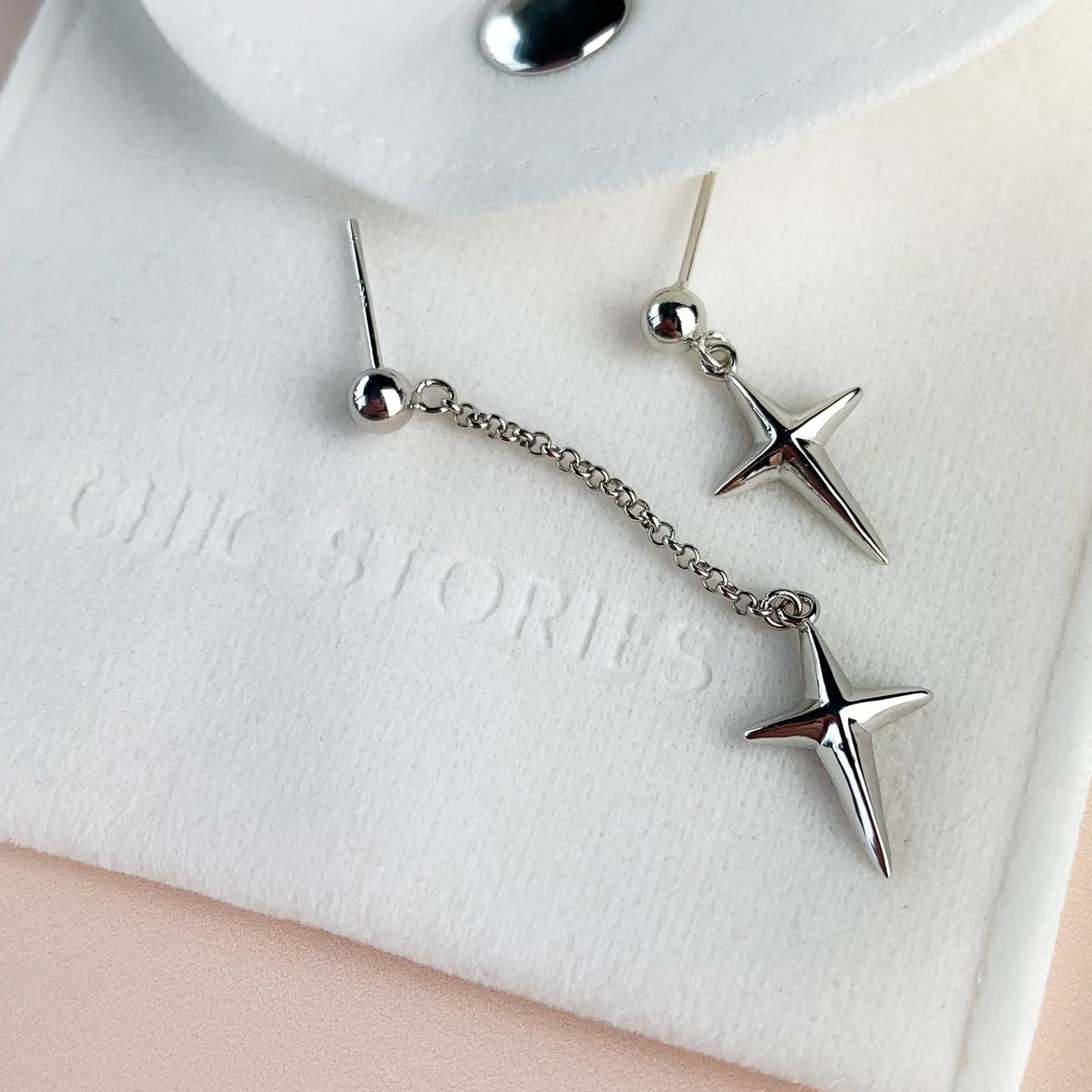 Asymmetrical Cross Drop Earrings