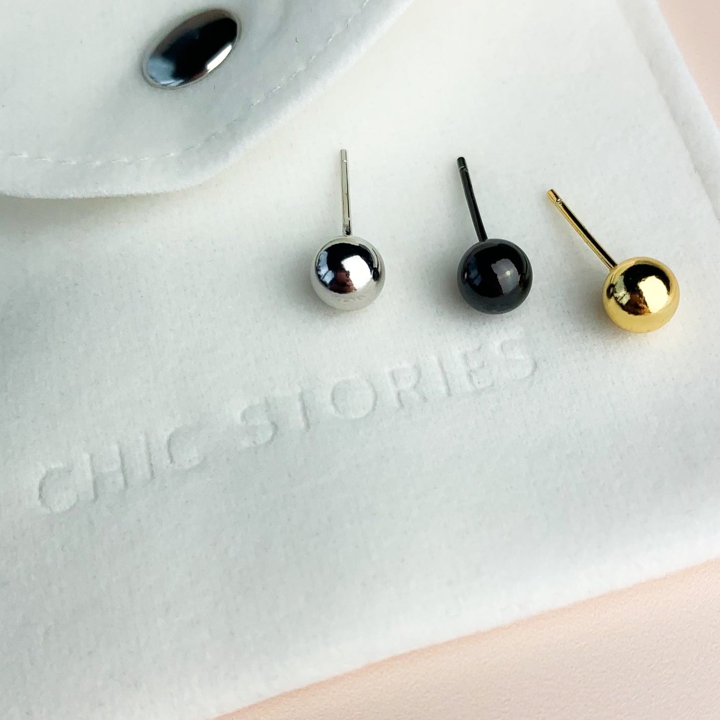 Sterling Silver Ball Studs
