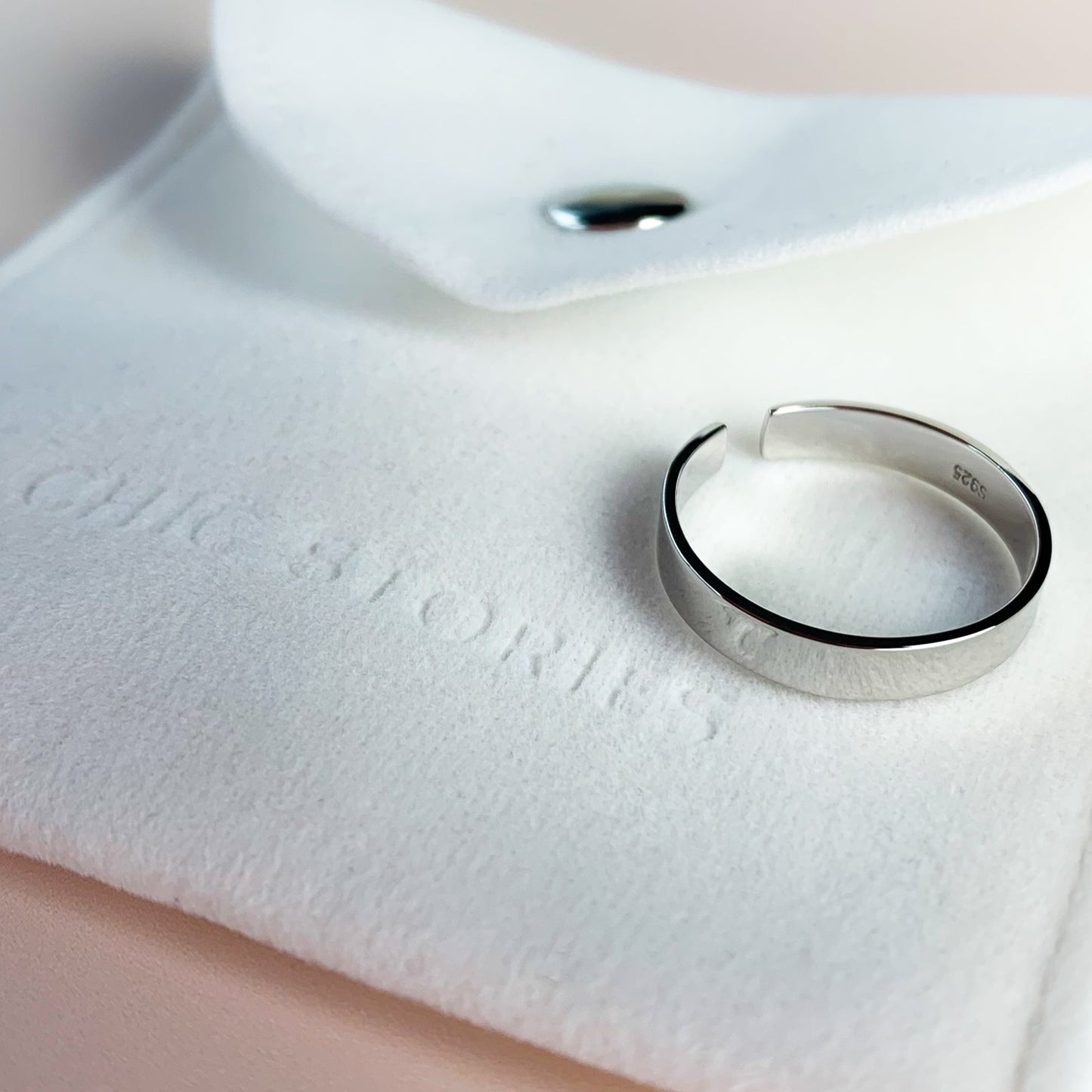 Simple Flat Band Adjustable Ring