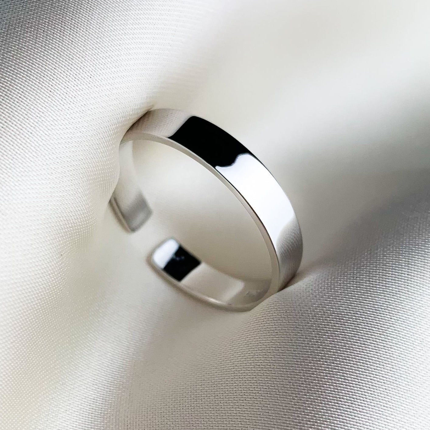 Simple Flat Band Adjustable Ring