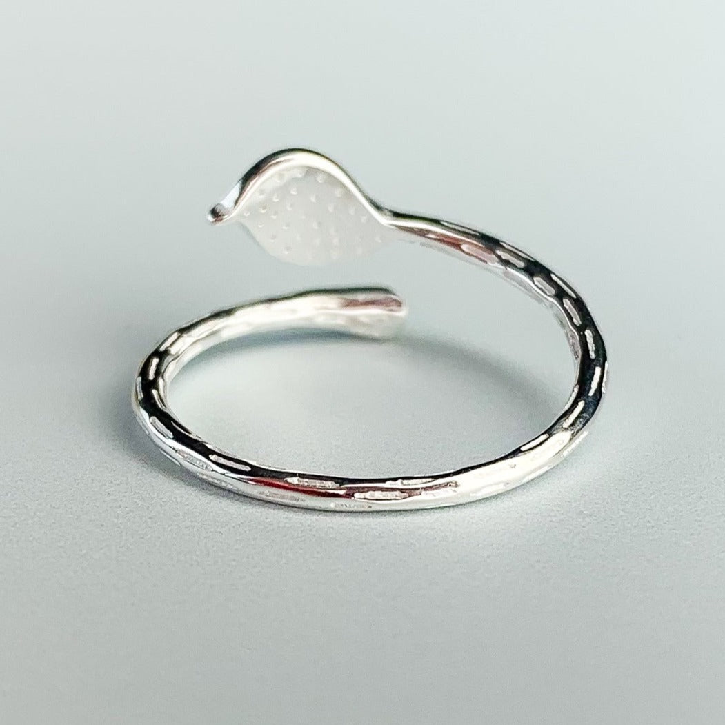 Green Leaf Adjustable Ring