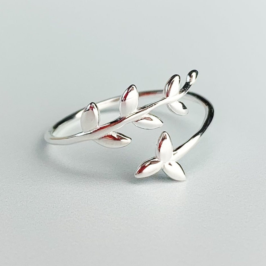 Asymmetrical Leaf Wrap Ring
