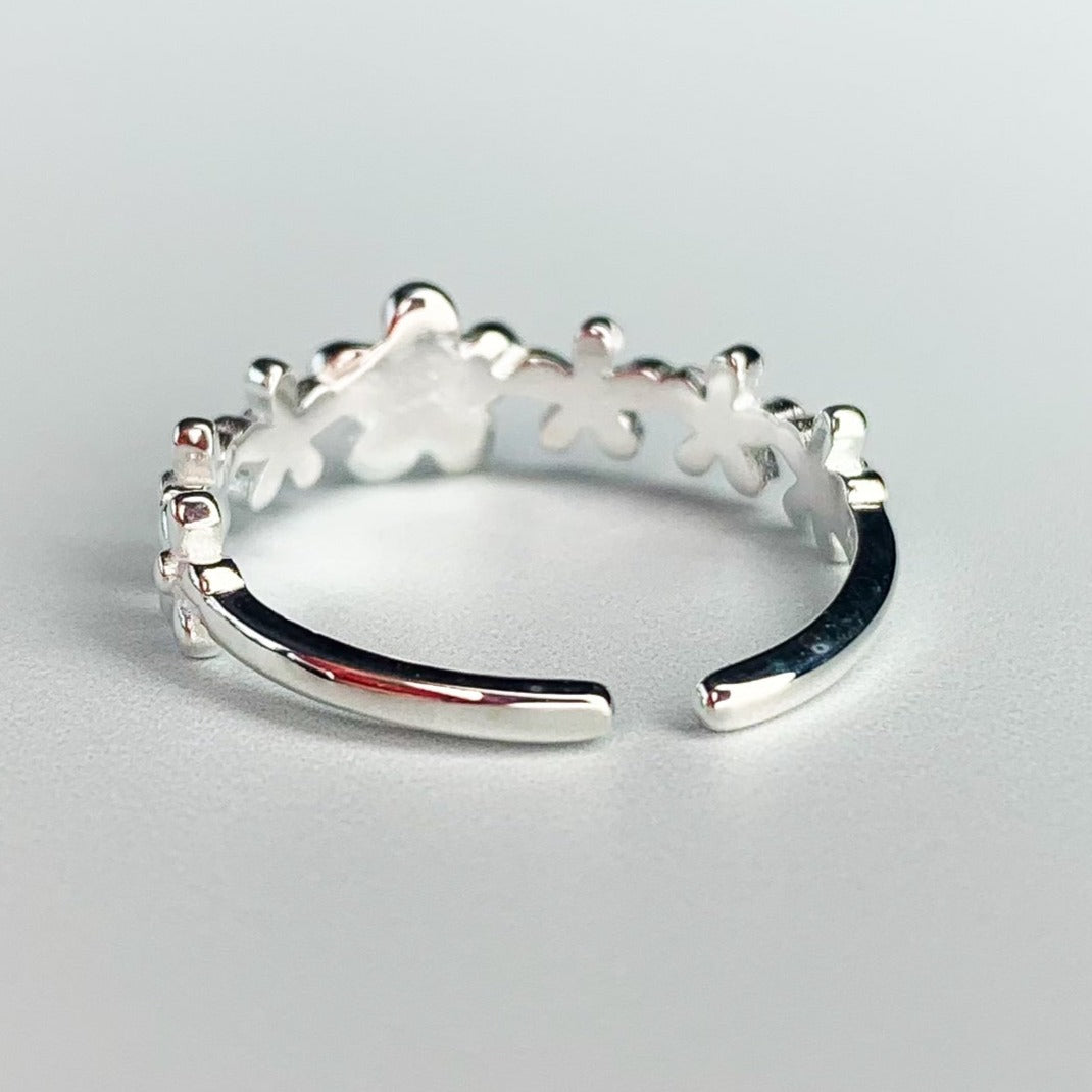Pink Flower Adjustable Ring