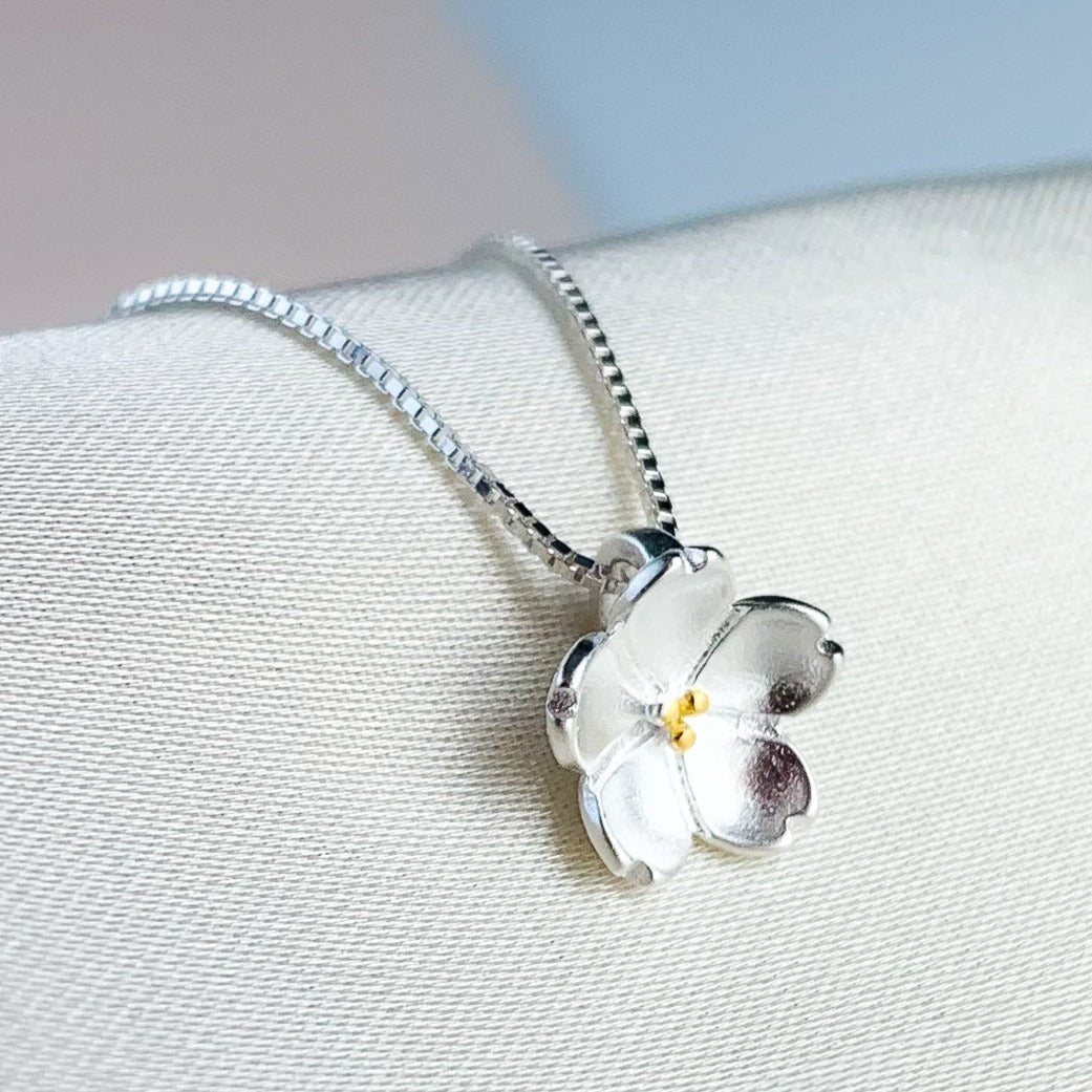 Sakura Flower Pendant Necklace