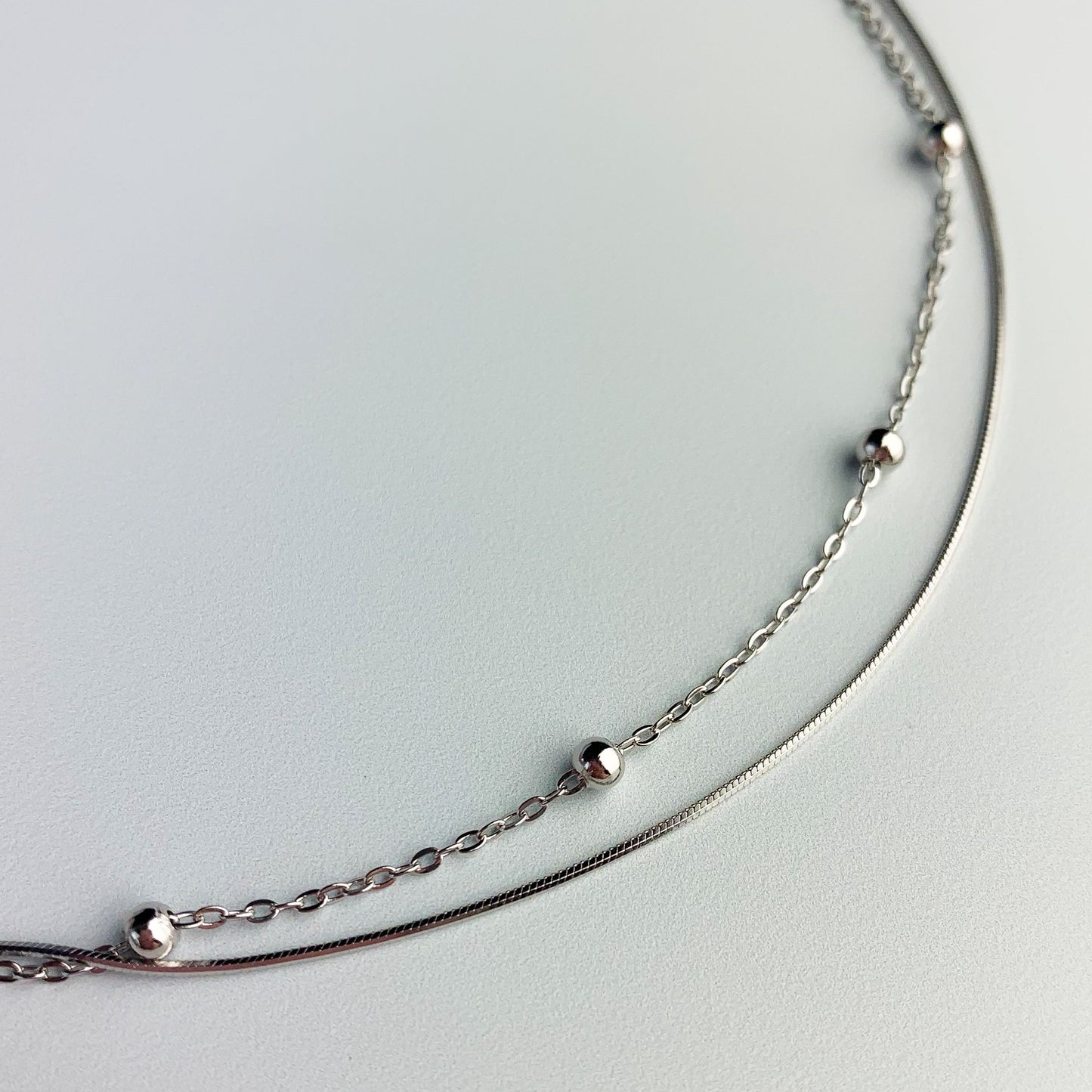 Double Chain Ball Beaded Bracelet