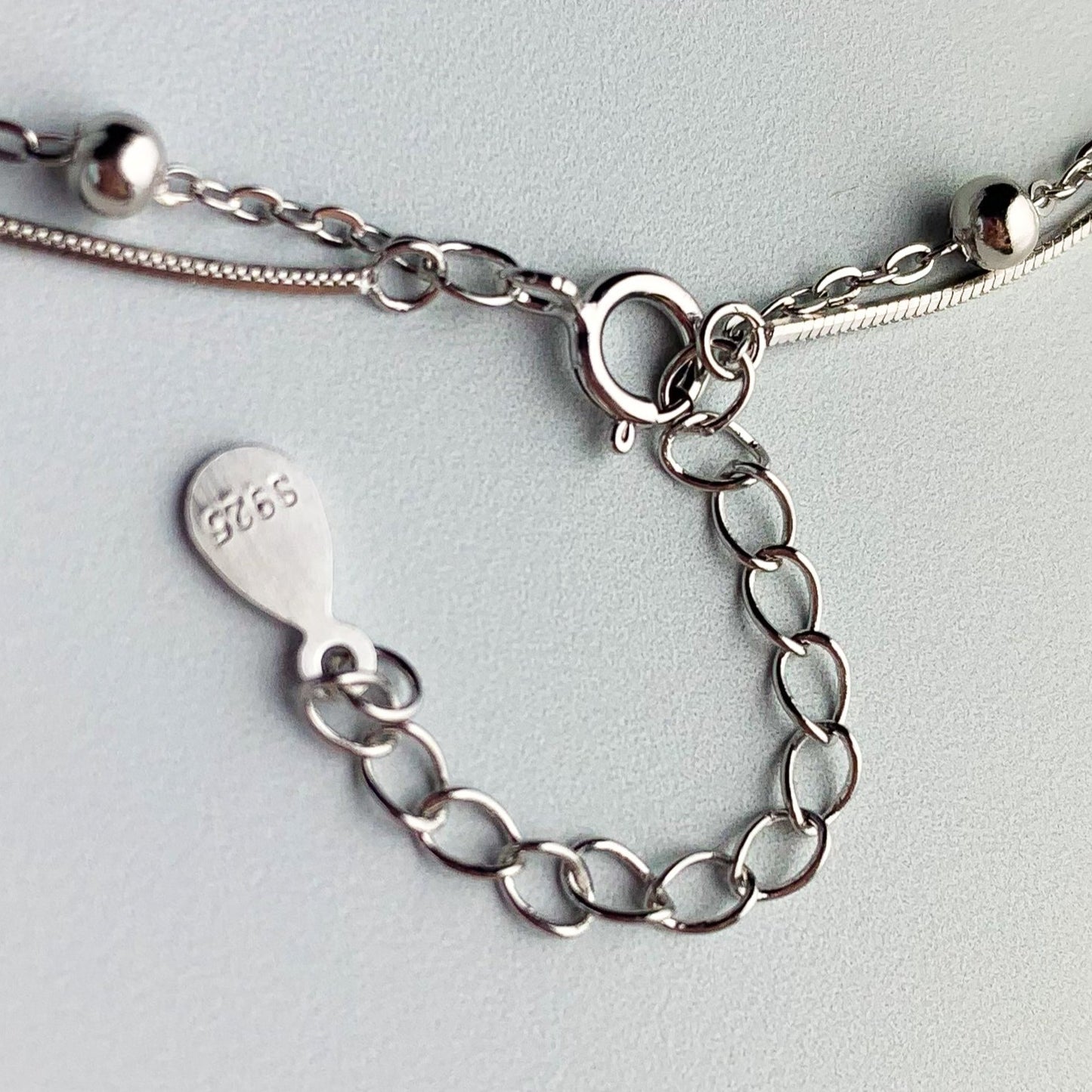 Double Chain Ball Beaded Bracelet
