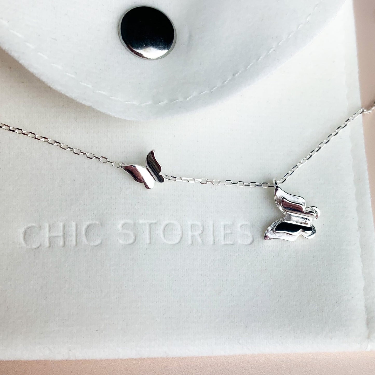 Two Butterflies Pendant Necklace