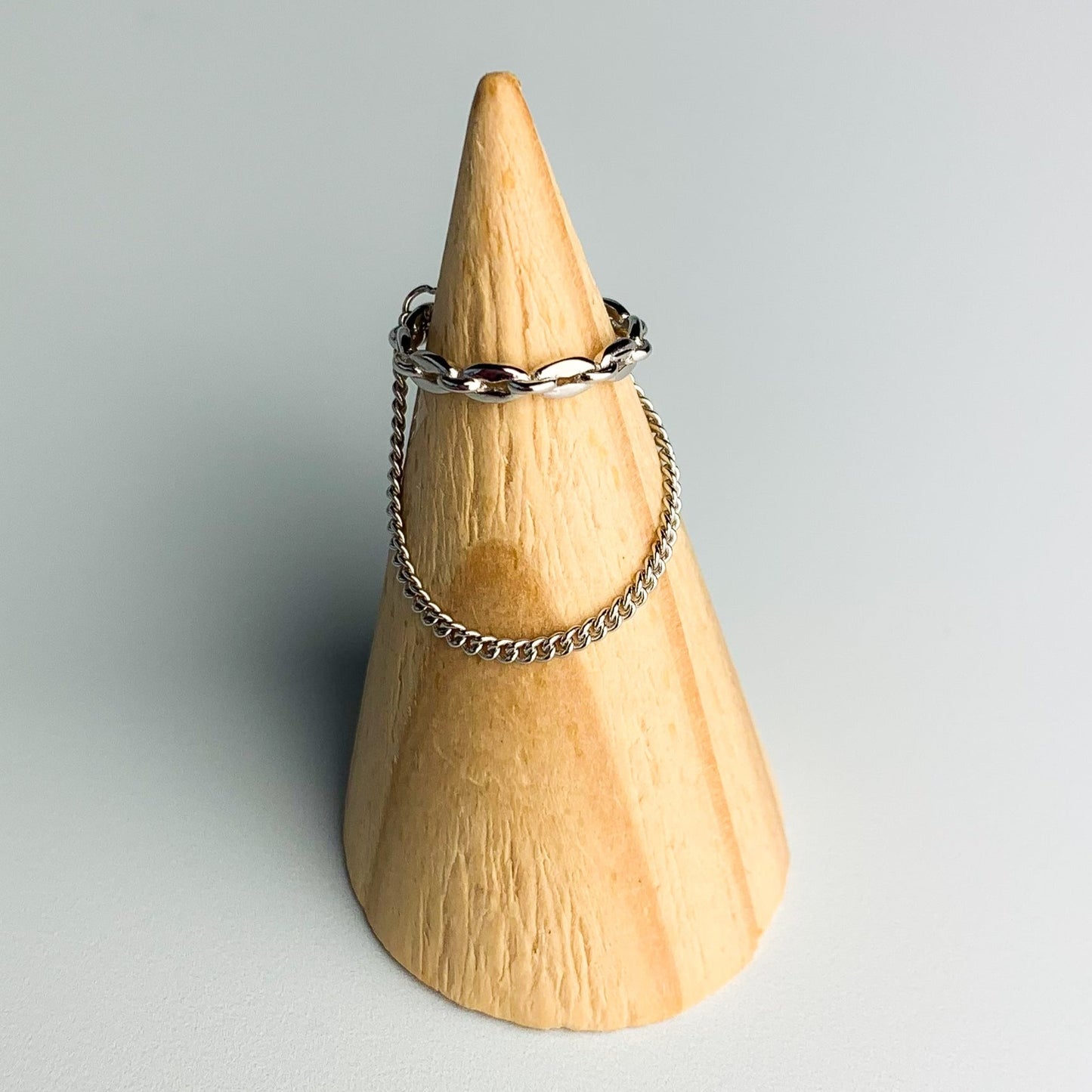 Chain Design Ear Cuff with Hanging Chain Loop