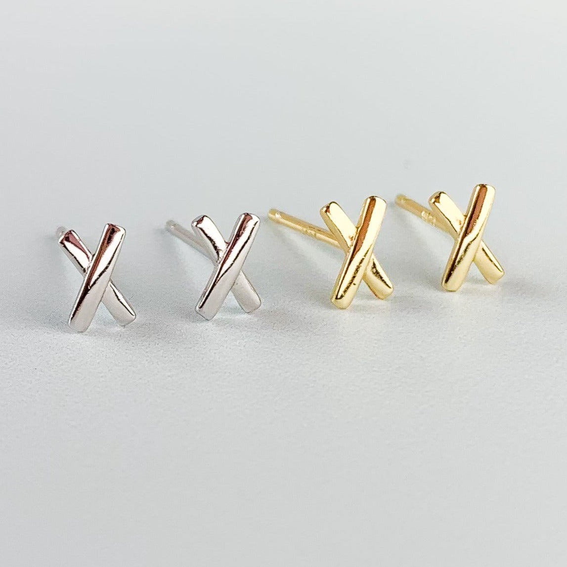 Minimalist Cross Stud Earrings