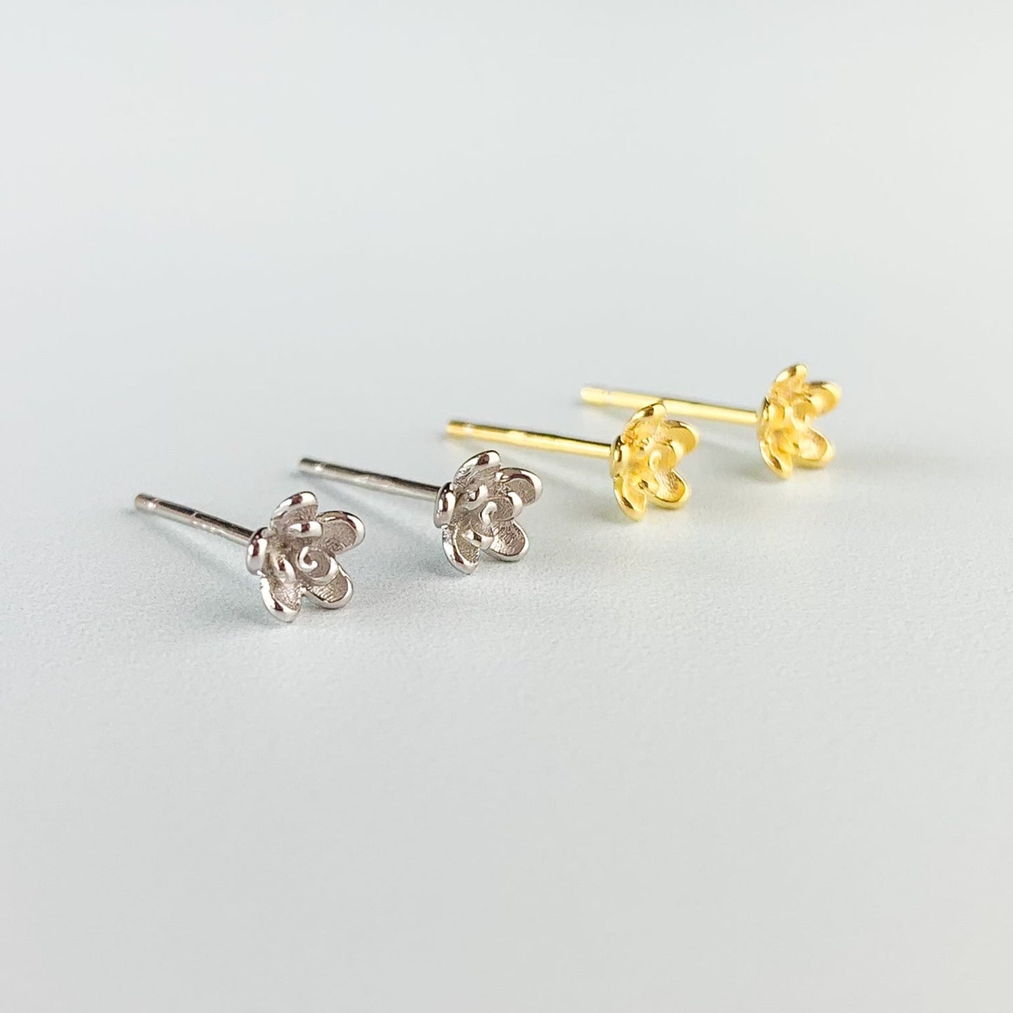 Minimalist Flower Stud Earrings