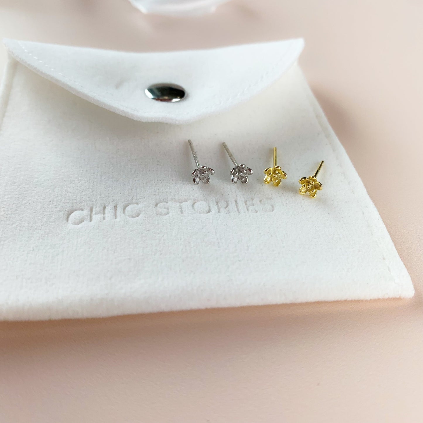 Minimalist Flower Stud Earrings