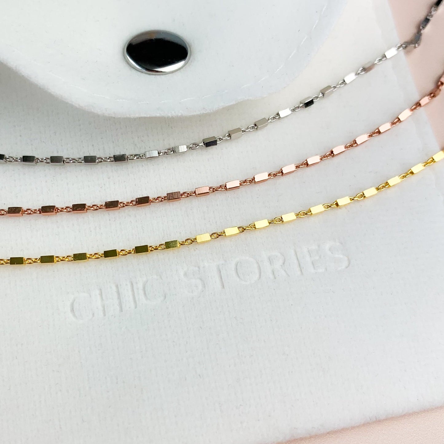 Rectangle Link Chain Bracelet
