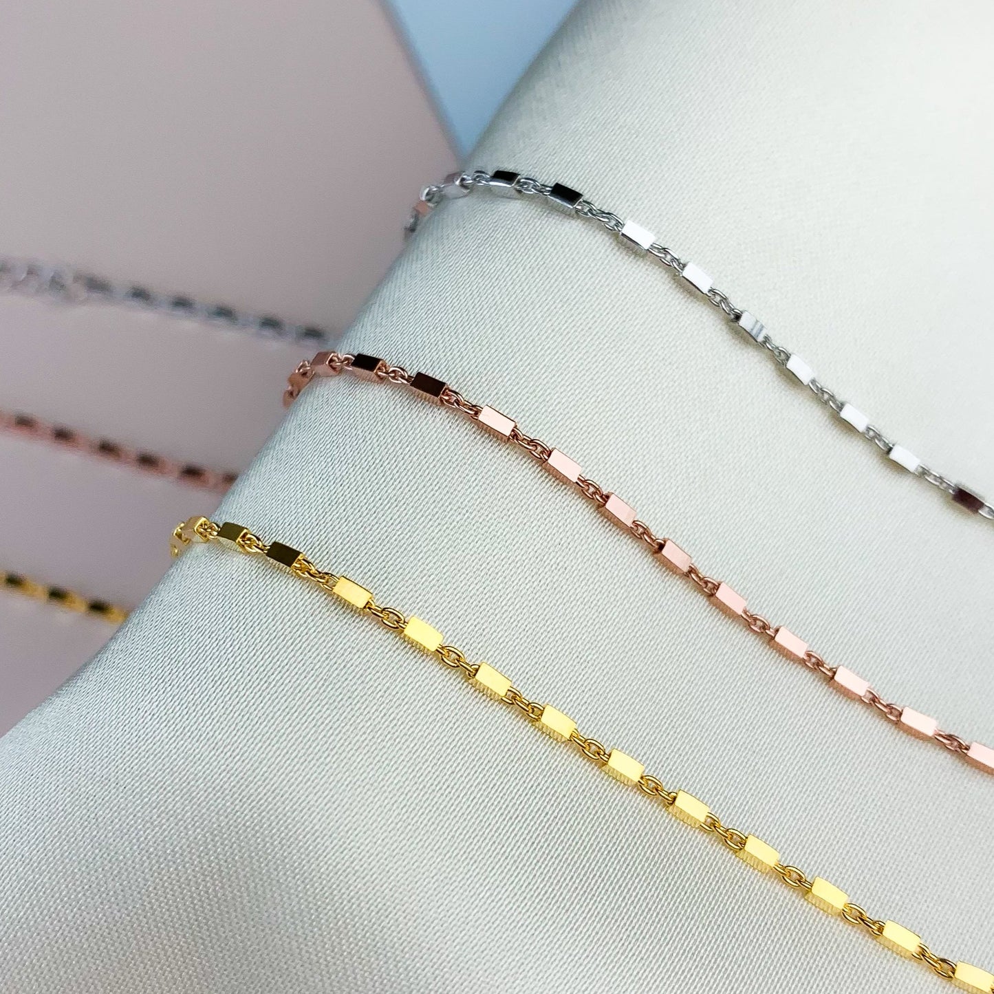 Rectangle Link Chain Bracelet