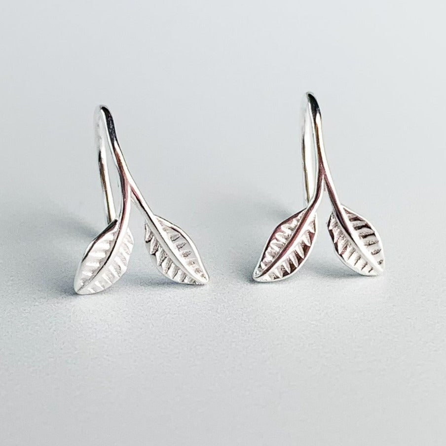 Small Leaf Drop Earrings