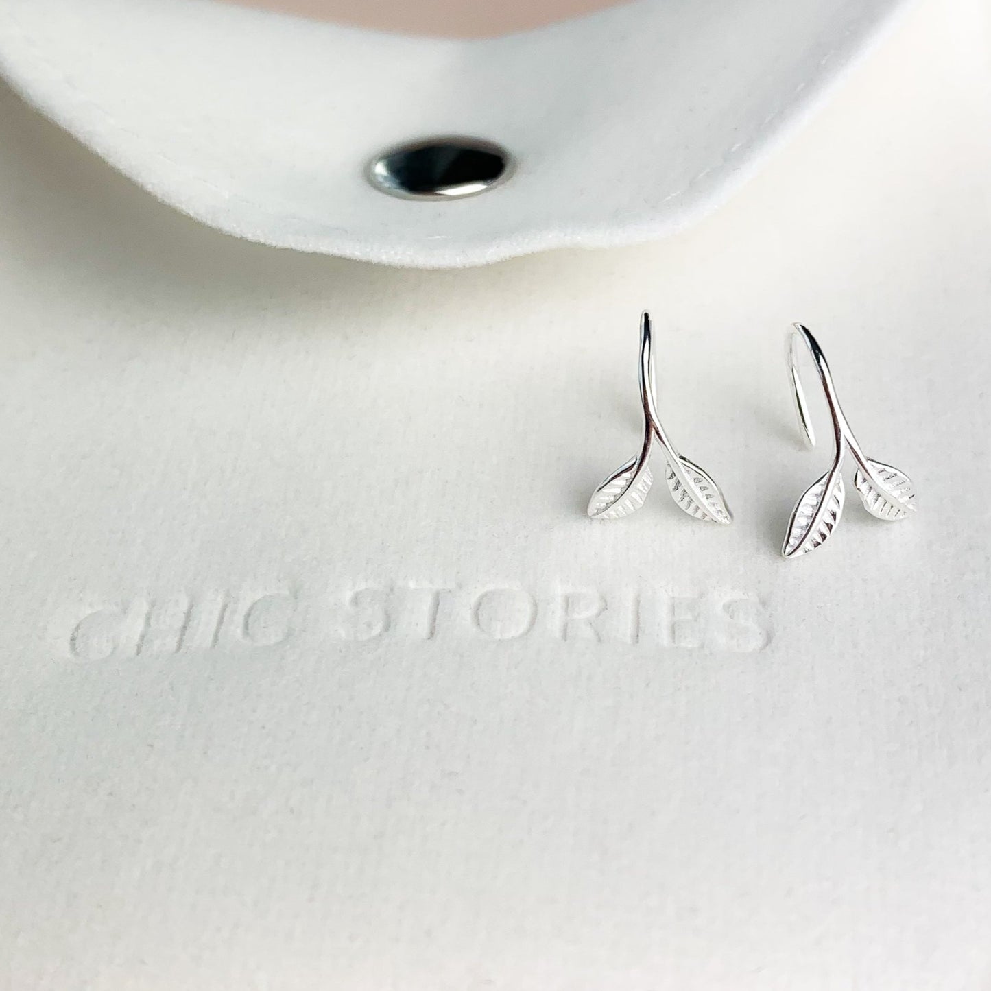 Small Leaf Drop Earrings