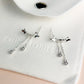 Butterfly and Crystal Chain Dangle Stud Earrings