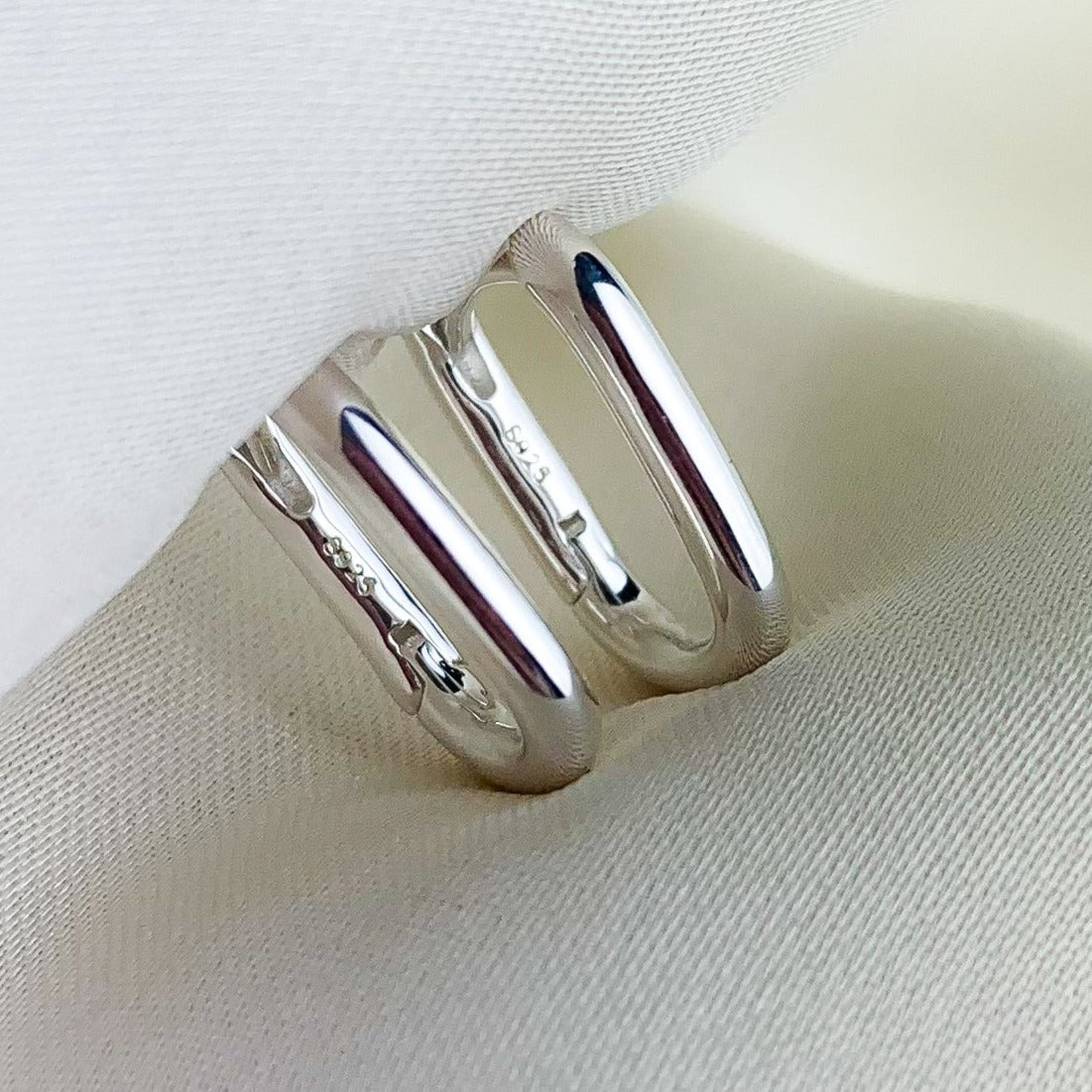 Squoval Shape Hoop Earrings