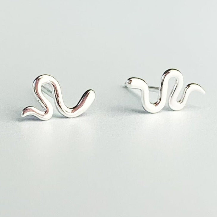 Minimalist Snake Stud Earrings