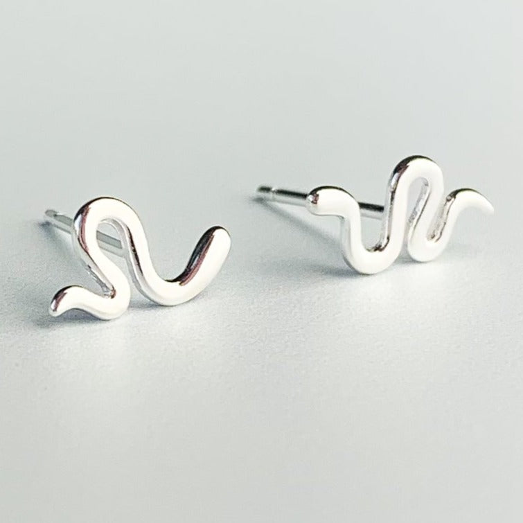 Minimalist Snake Stud Earrings
