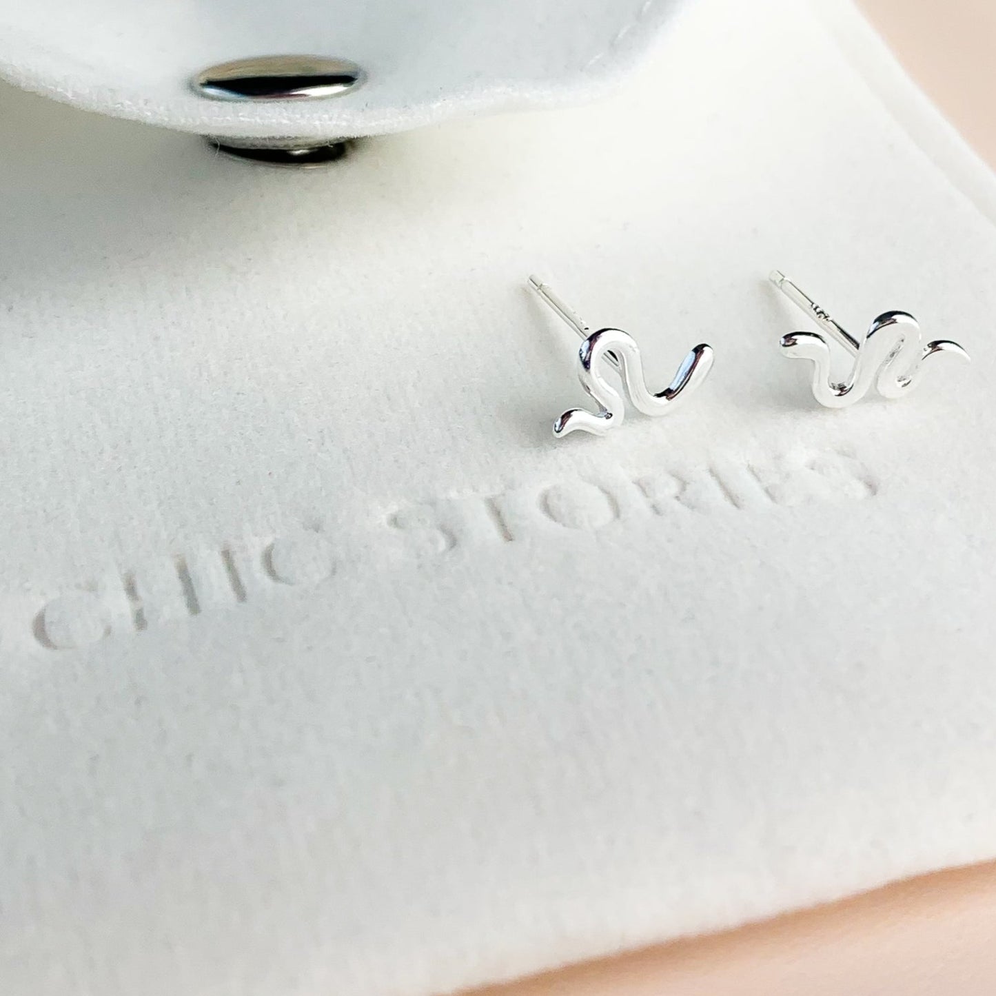 Minimalist Snake Stud Earrings