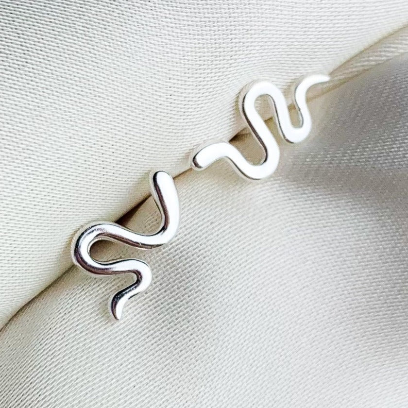 Minimalist Snake Stud Earrings