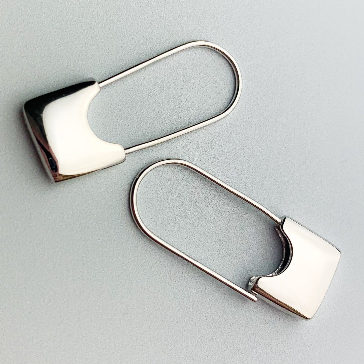 Safety Pin Drop Earrings