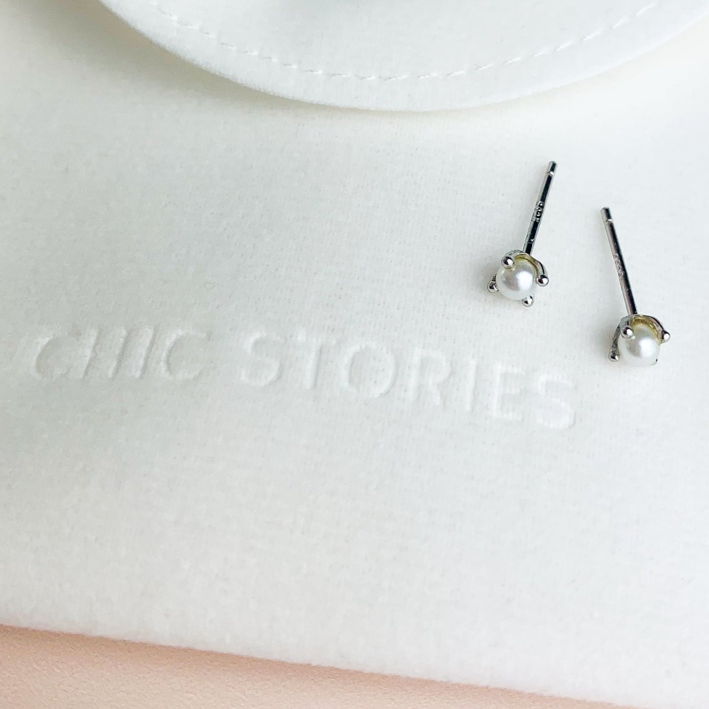 Tiny Pearl Stud Earrings