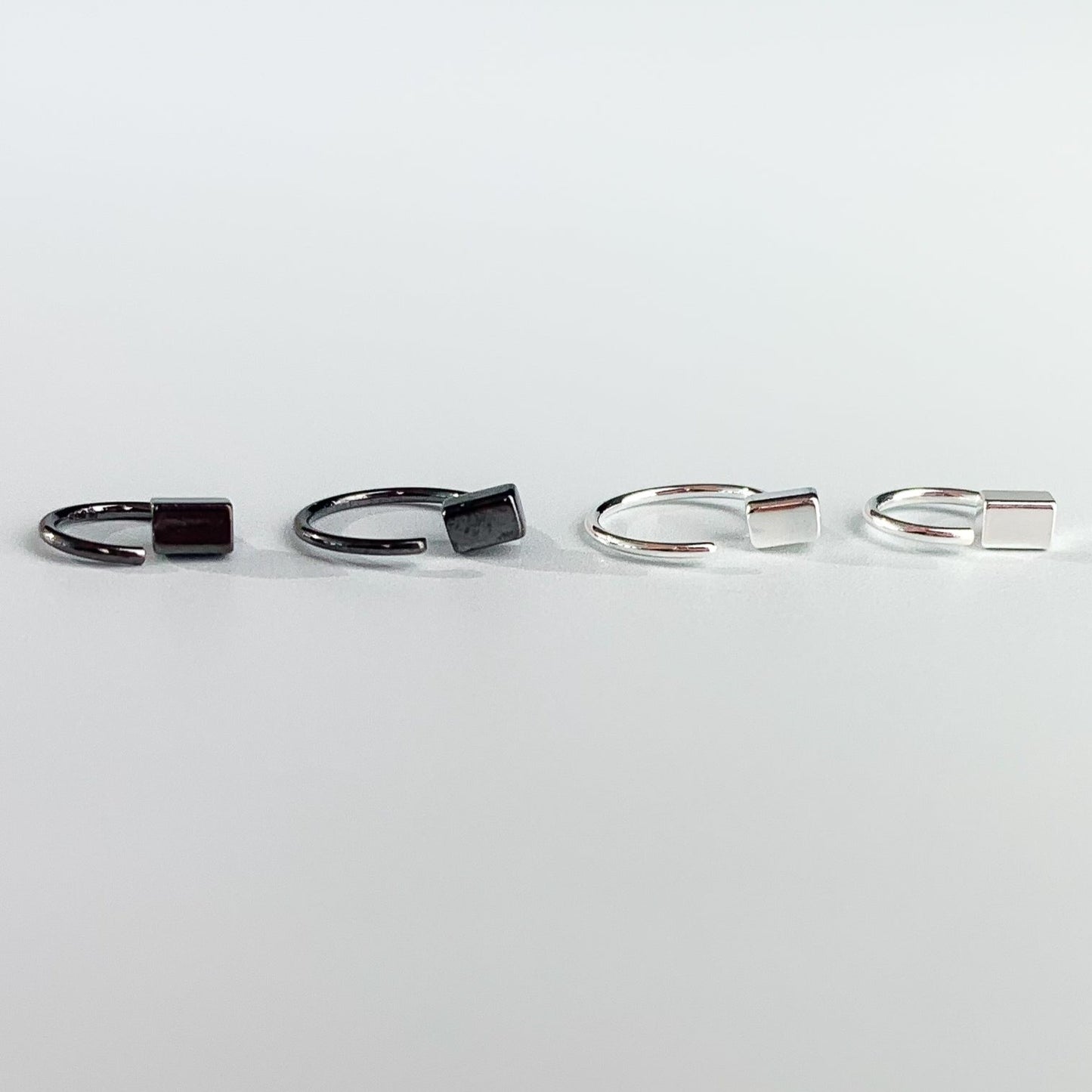 Tiny Open Huggie Hoop Earrings