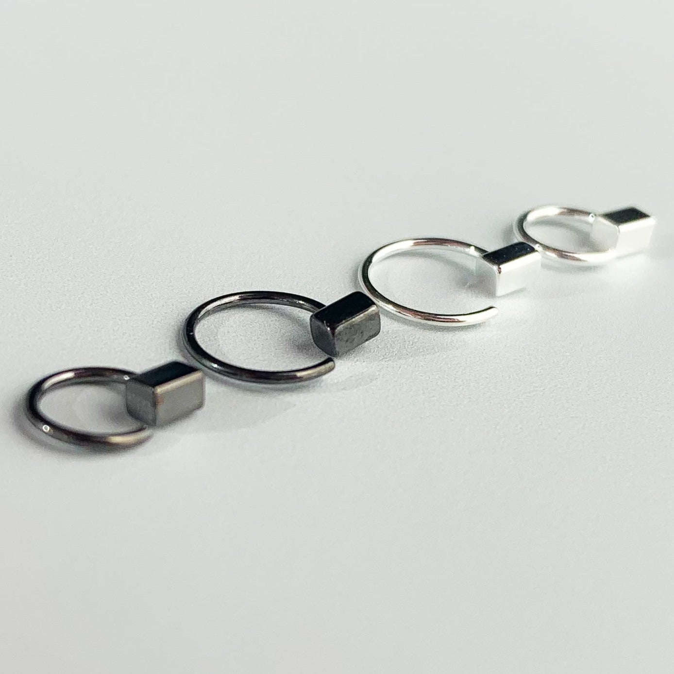 Tiny Open Huggie Hoop Earrings