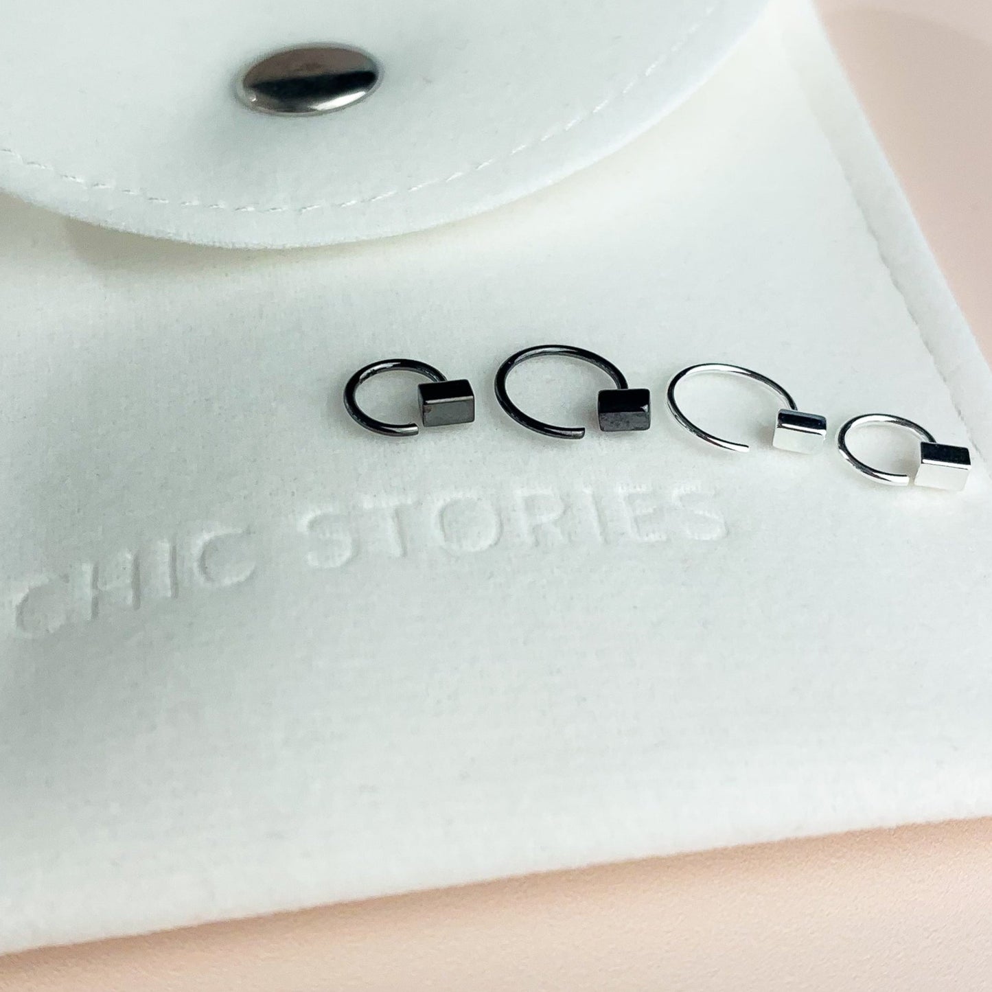 Tiny Open Huggie Hoop Earrings