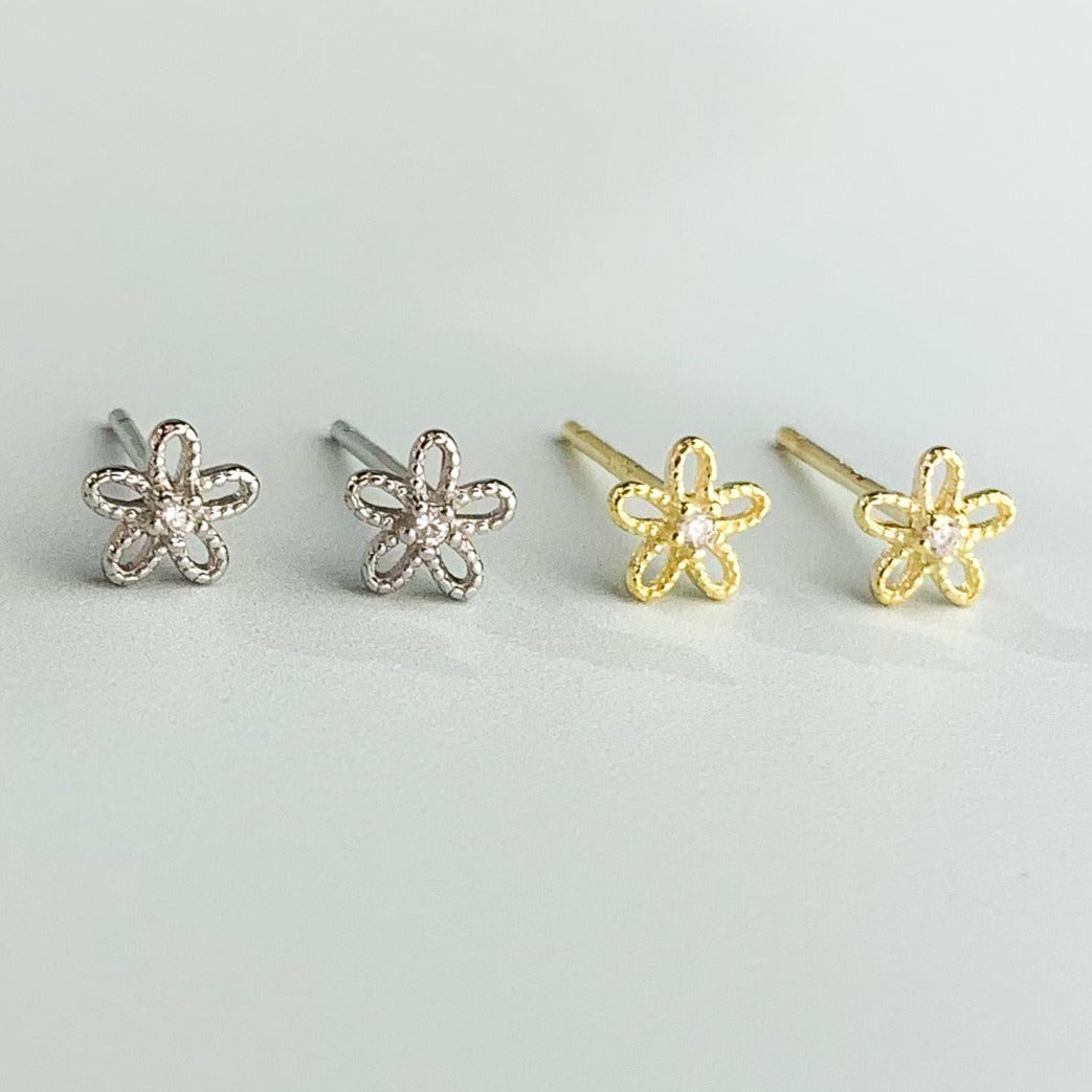 Tiny Flower Stud Earrings