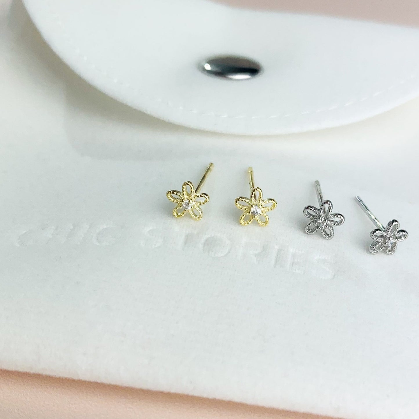 Tiny Flower Stud Earrings