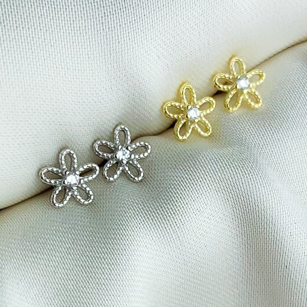 Tiny Flower Stud Earrings