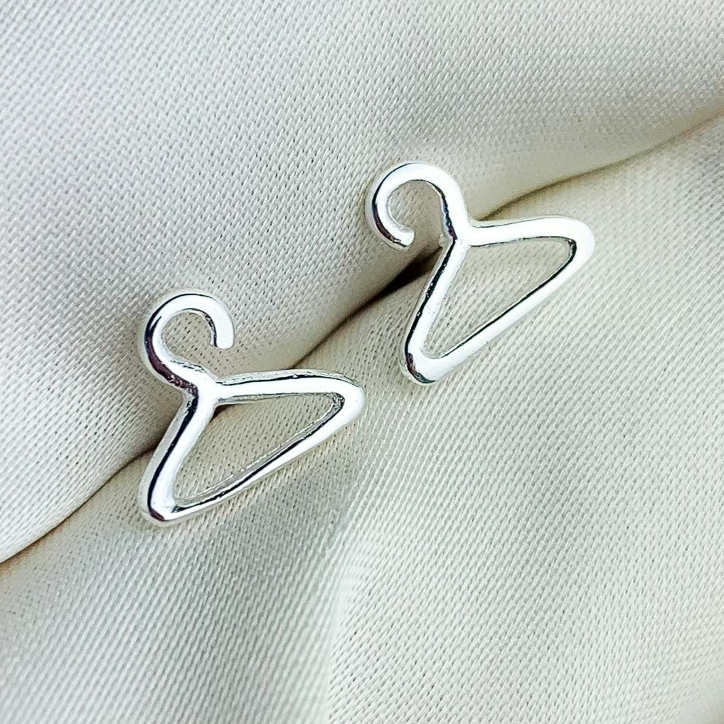 Coat Hanger Stud Earrings