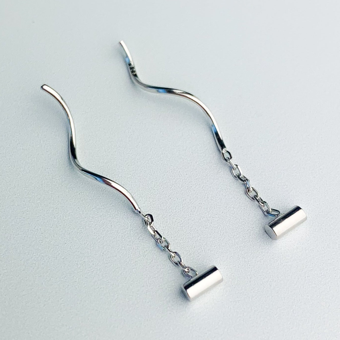 Bar Drop Threader Earrings