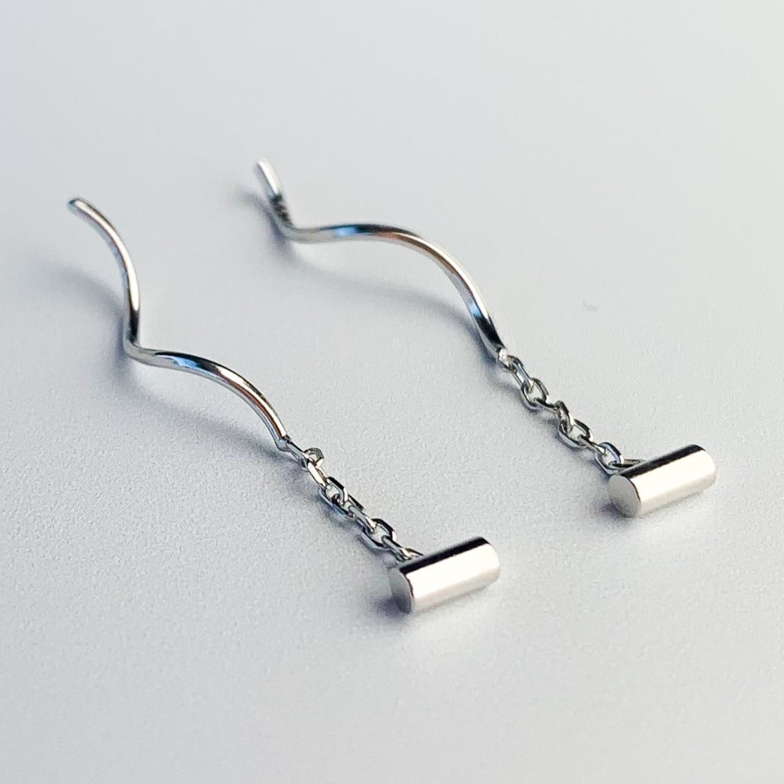 Bar Drop Threader Earrings