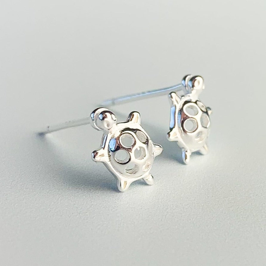 Sterling Silver Turtle Earrings