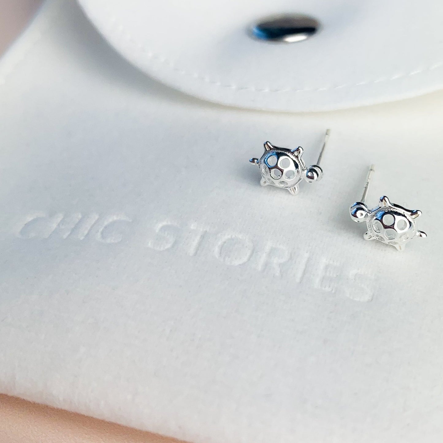 Sterling Silver Turtle Earrings