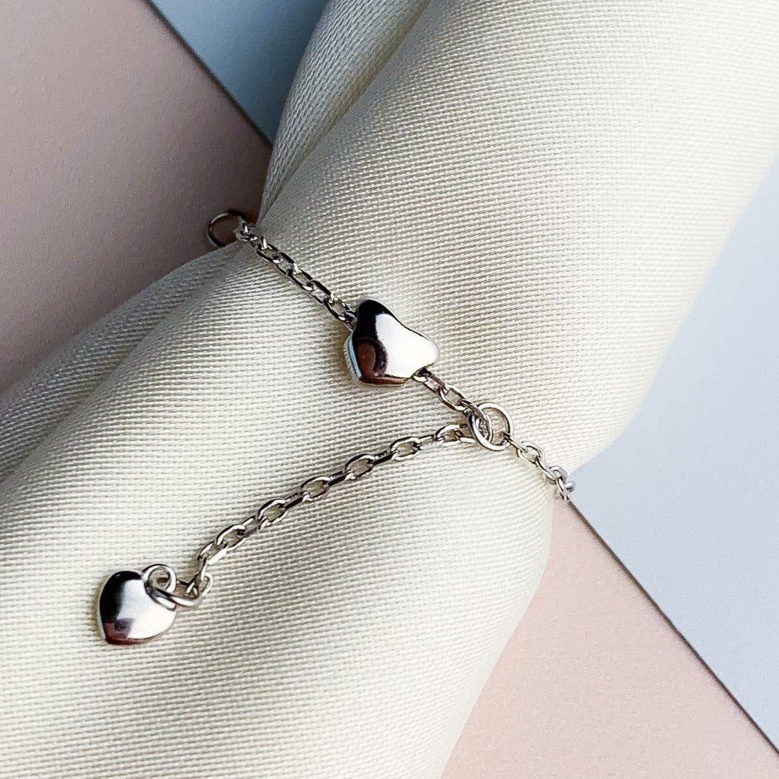 Adjustable Chain Heart Ring