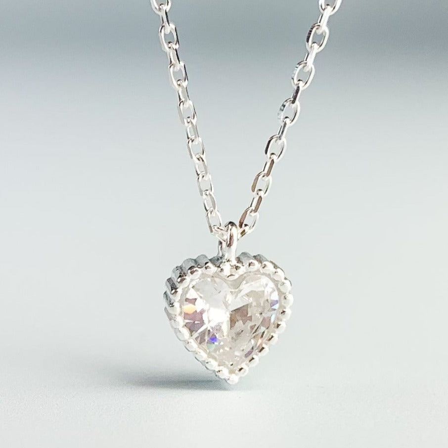 Crystal Heart Pendant Necklace