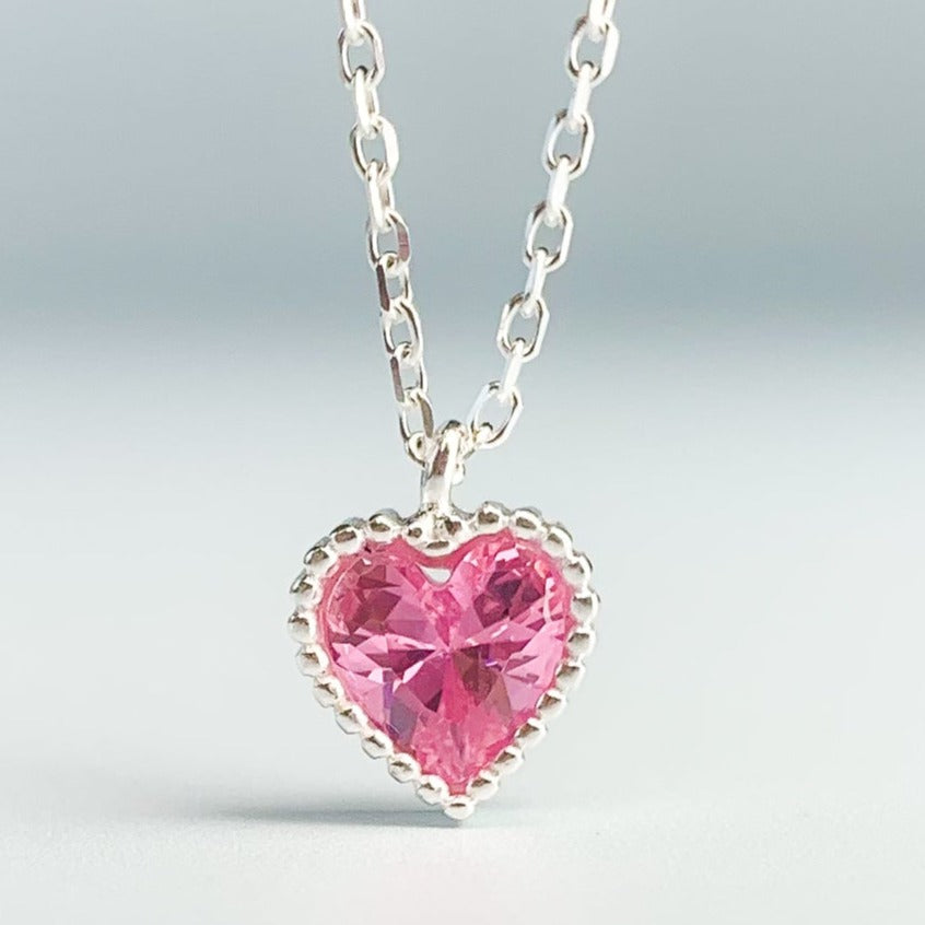 Crystal Heart Pendant Necklace